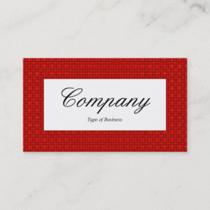 Center Label - Red Fabric Texture Business Card