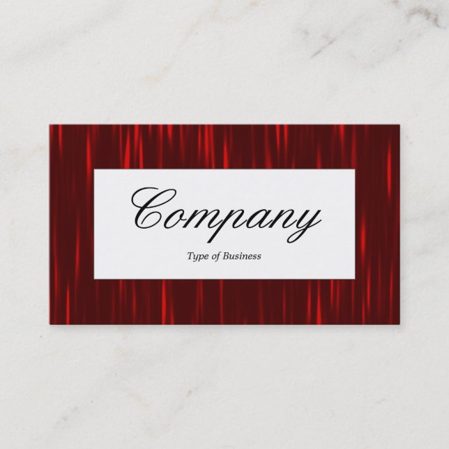 Center Label - Red Streaks Abstract Business Card (Front)