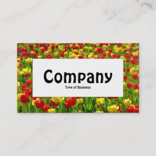 Center Label - Sea of Tulips Business Card