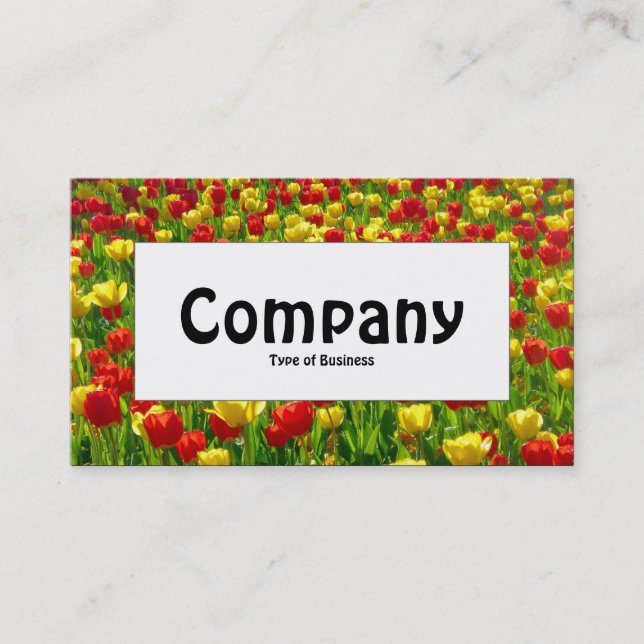Center Label - Sea of Tulips Business Card (Front)