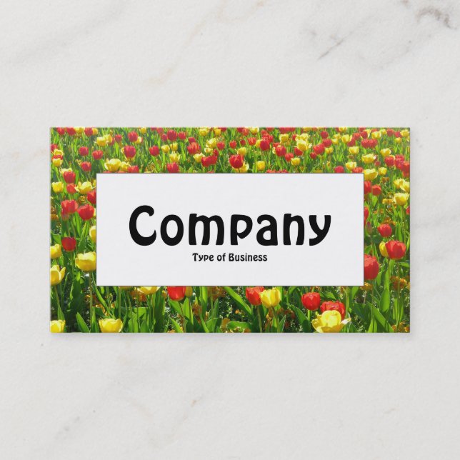 Center Label - Sea of Tulips II Business Card (Front)