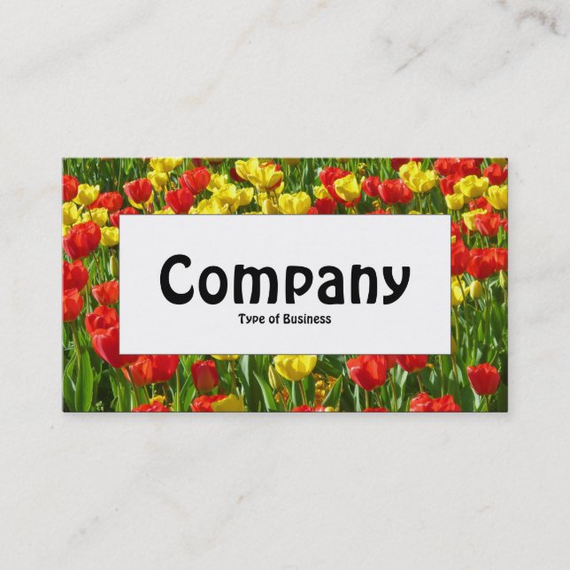 Center Label - Sea of Tulips III Business Card (Front)