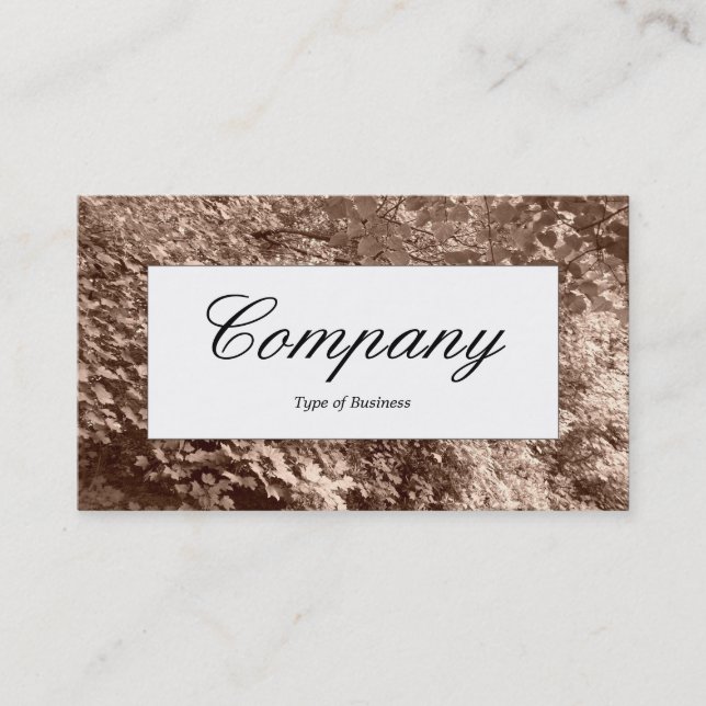 Center Label - Sepia Trees Business Card (Front)