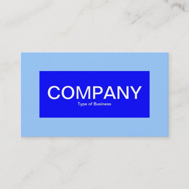 Center Label - Shades of Blue Business Card (Front)