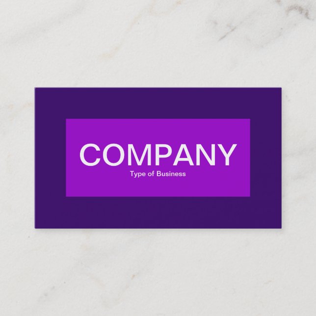 Center Label - Shades of Purple Business Card (Front)