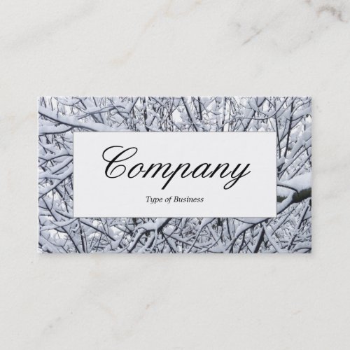 Center Label _ Snowy Branches Business Card