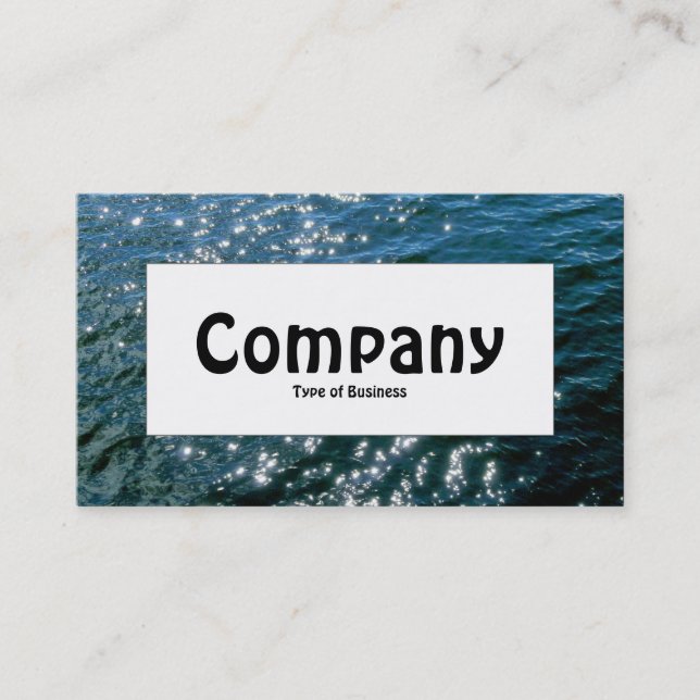 Center Label - Sparkling Water Business Card (Front)