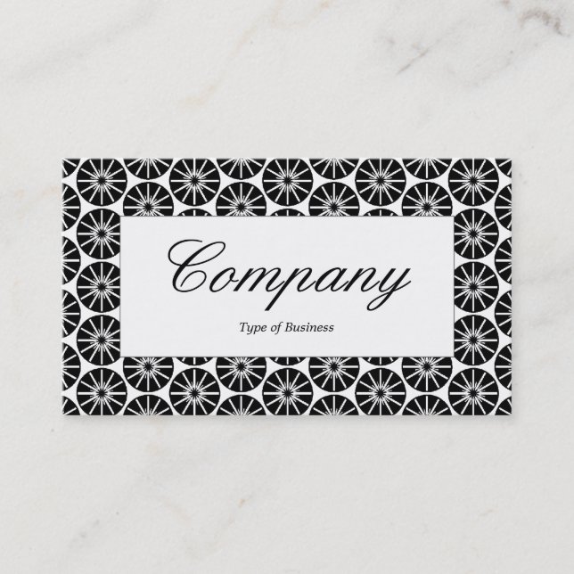 Center Label - Star Wheel - Black Business Card (Front)
