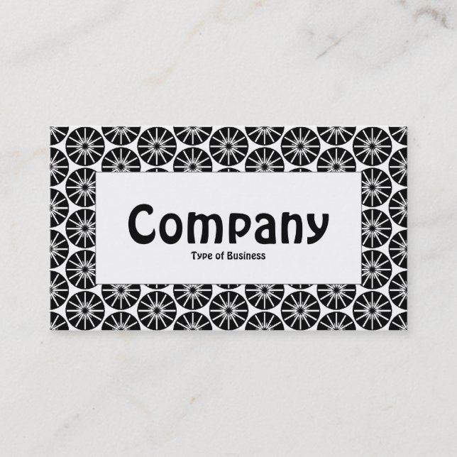 Center Label - Star Wheel - Black Business Card (Front)