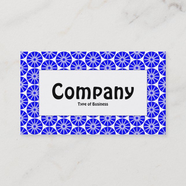 Center Label - Star Wheel - Blue Business Card (Front)