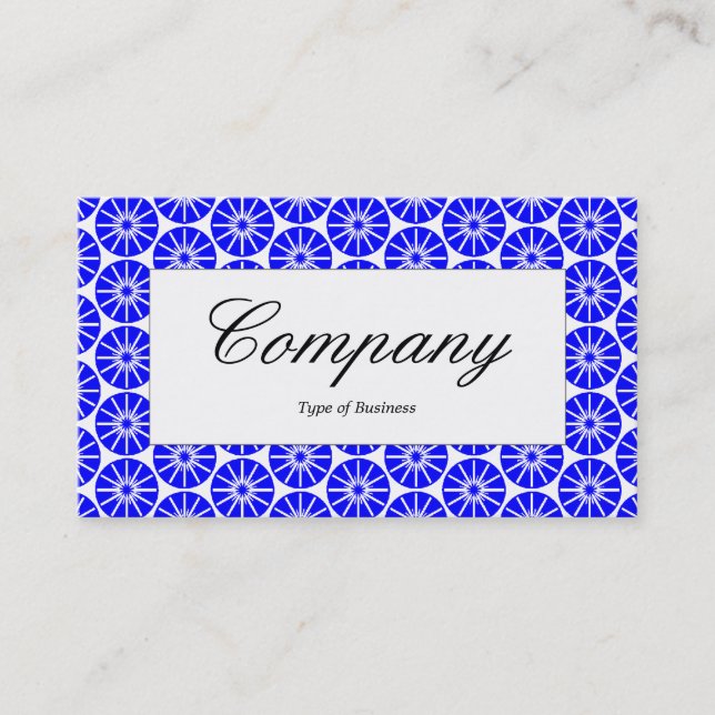 Center Label - Star Wheel - Blue Business Card (Front)