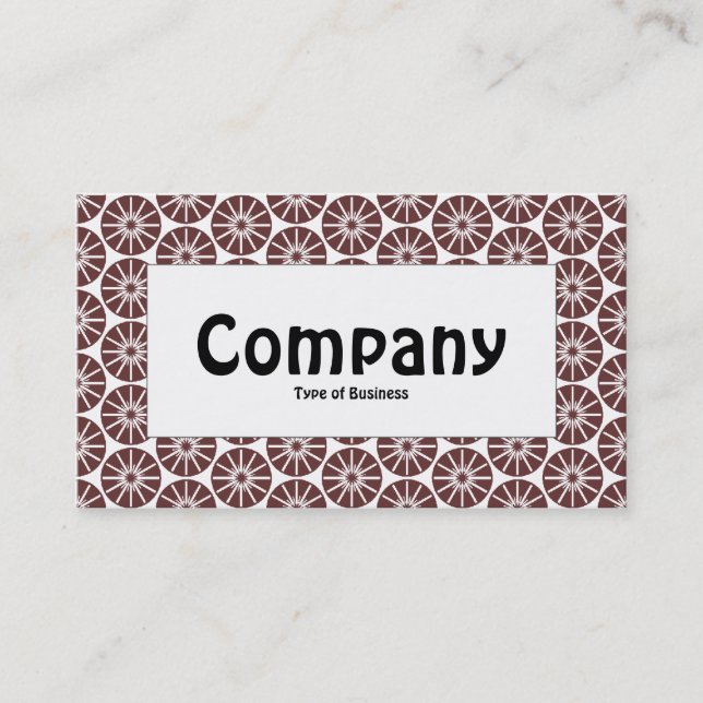 Center Label - Star Wheel - Brown Business Card (Front)