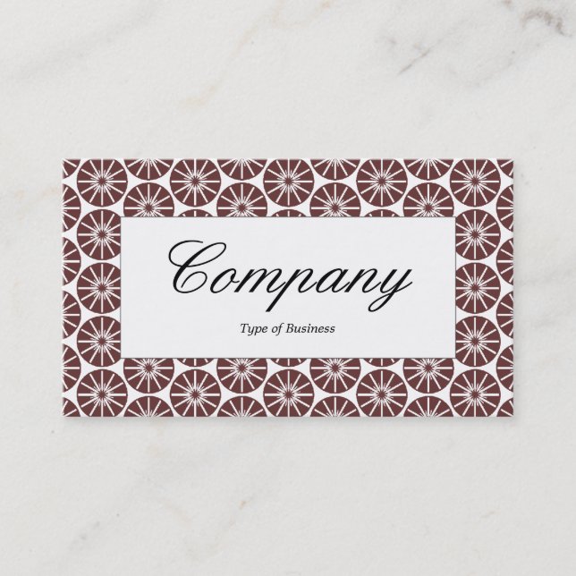 Center Label - Star Wheel - Brown Business Card (Front)