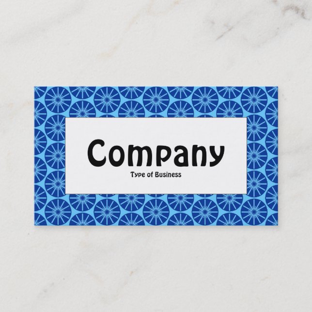 Center Label - Star Wheel - Navy Blue on Lt Blue Business Card (Front)