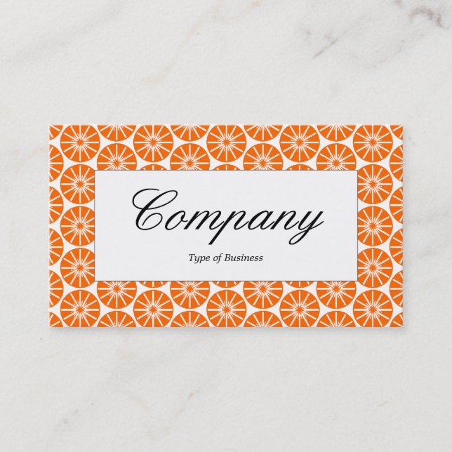 Center Label - Star Wheel - Orange Business Card (Front)