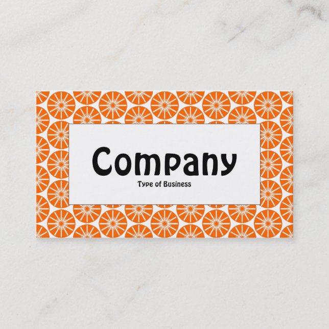 Center Label - Star Wheel - Orange Business Card (Front)