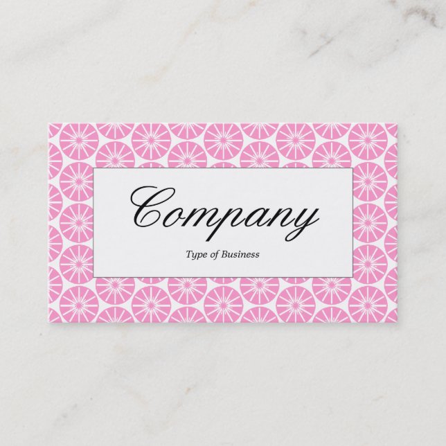 Center Label - Star Wheel - Pink Business Card (Front)