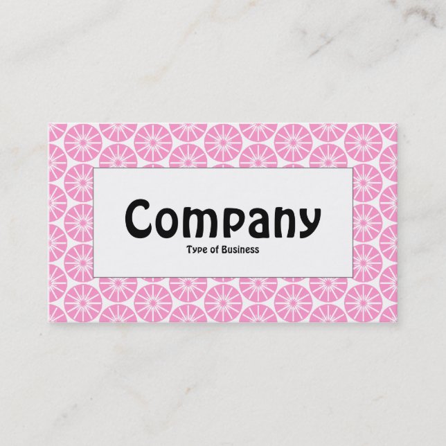 Center Label - Star Wheel - Pink Business Card (Front)