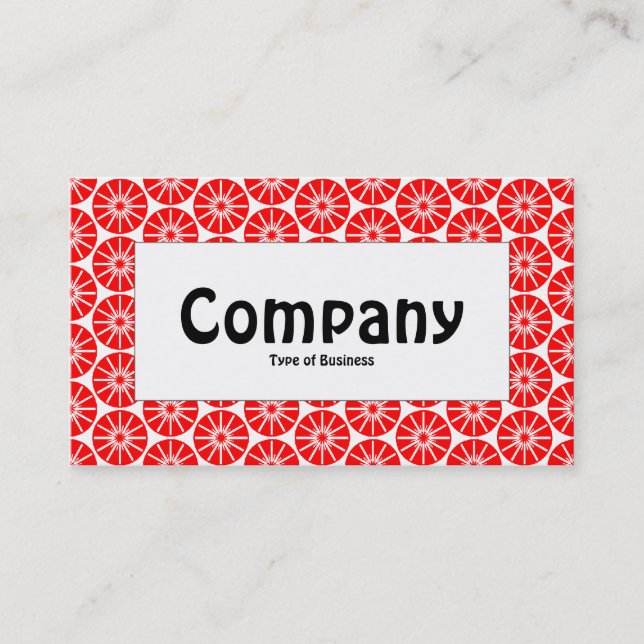 Center Label - Star Wheel - Red Business Card (Front)
