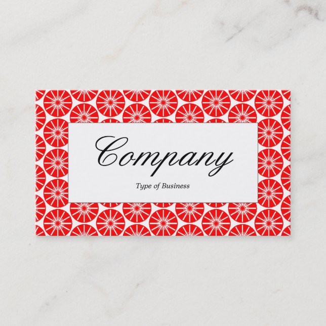 Center Label - Star Wheel - Red Business Card (Front)