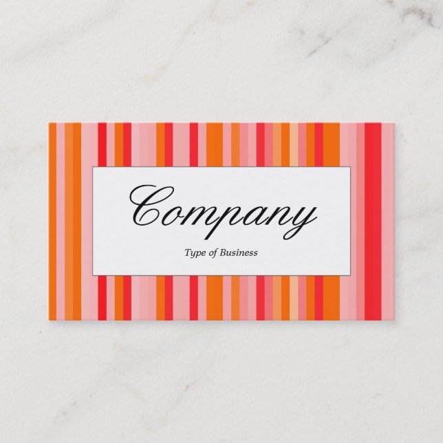 Center Label - Stripes 01 Business Card (Front)