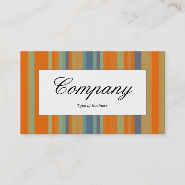 Center Label - Stripes 03 Business Card (Front)