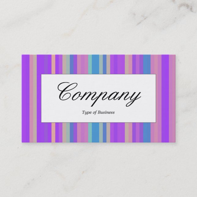 Center Label - Stripes 04 Business Card (Front)