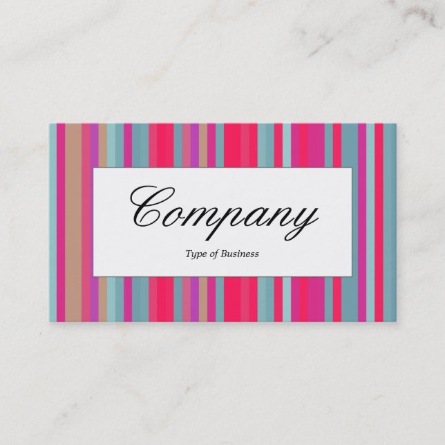 Center Label - Stripes 05 Business Card (Front)