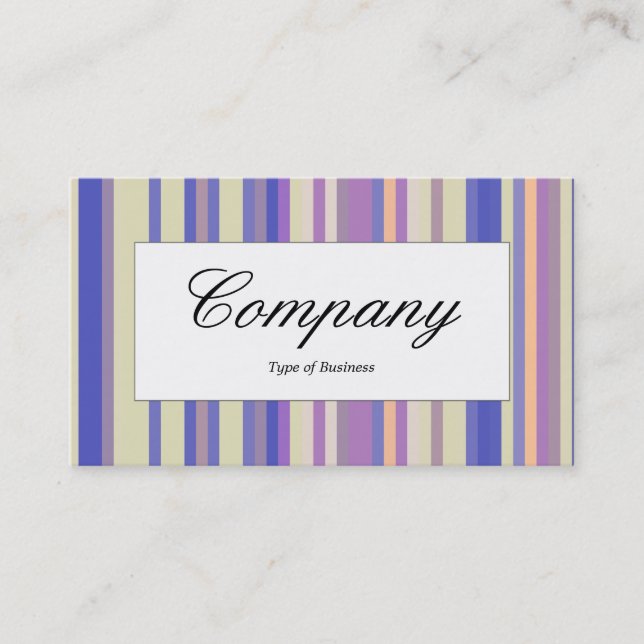 Center Label - Stripes 06 Business Card (Front)