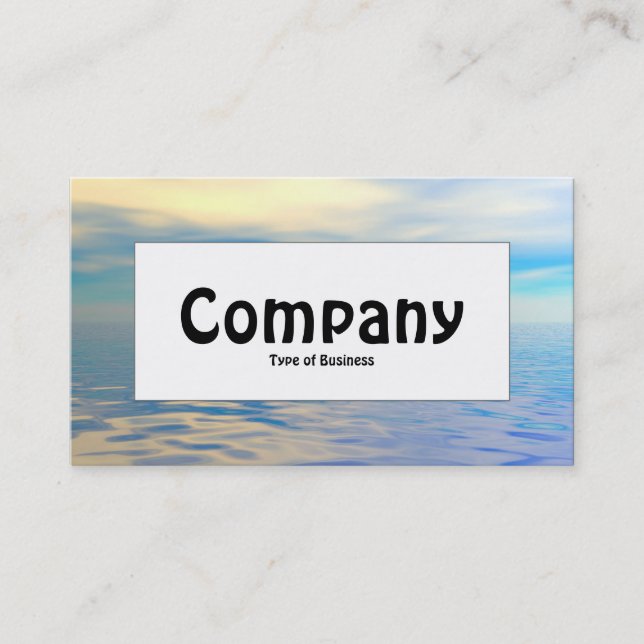 Center Label - Tropical Sea Business Card (Front)