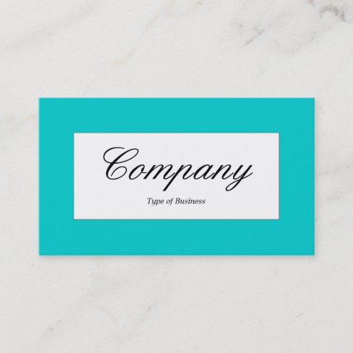 Center Label _ Turquoise 00CCCC Business Card