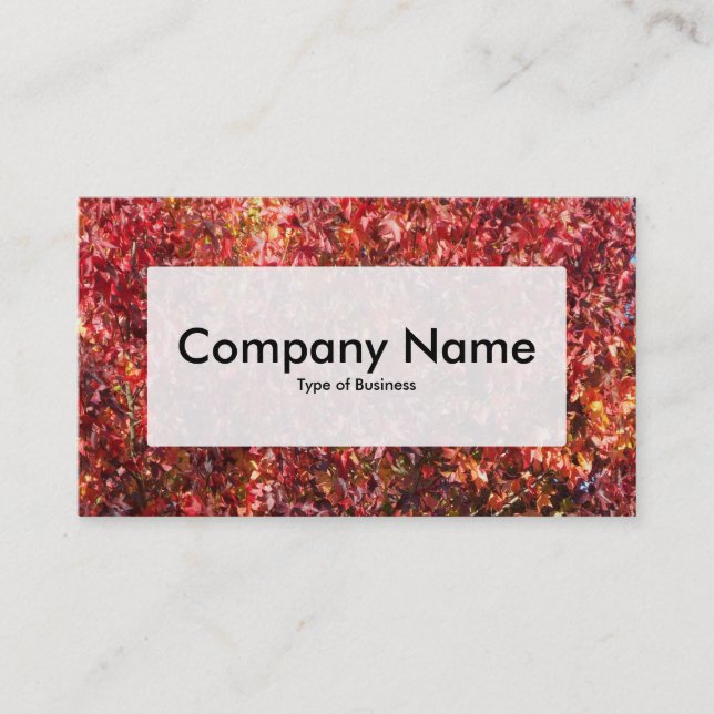 Center Label v3 - Autumn Leaves Business Card (Front)