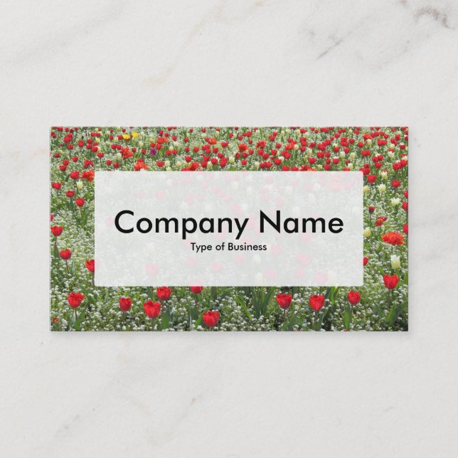 Center Label v3 - Bed of Tulips Business Card (Front)