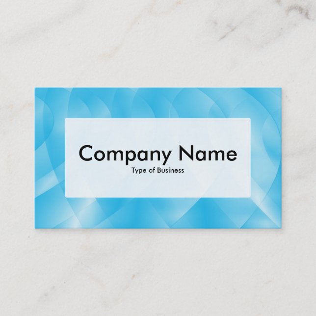 Center Label v3 - Blue Curves Business Card (Front)