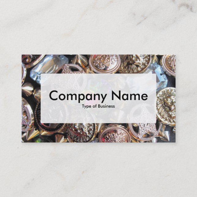 Center Label v3 - Flea Market Bling Business Card (Front)