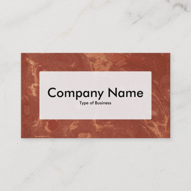 Center Label v3 - Marble 01 Business Card (Front)