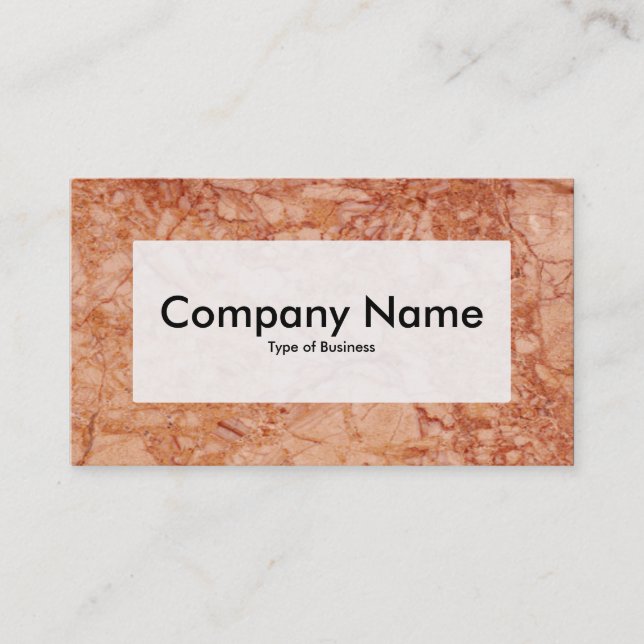 Center Label v3 - Marble 02 Business Card (Front)
