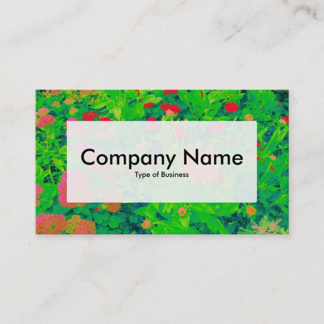 Center Label v3 - Psychedelic Flower Bed Business Card (Front)