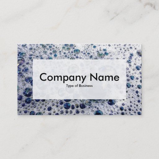 Customizable Center Label v3 - Soap Suds Business Card Templates