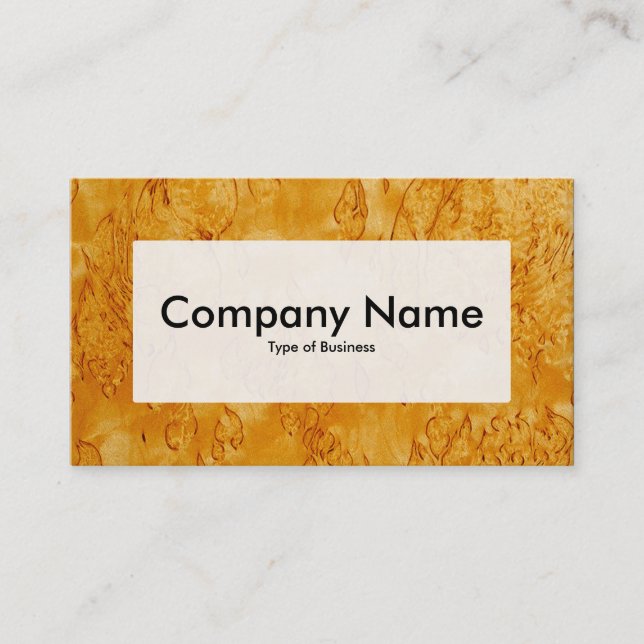 Center Label v3 - Wood 03 Business Card (Front)