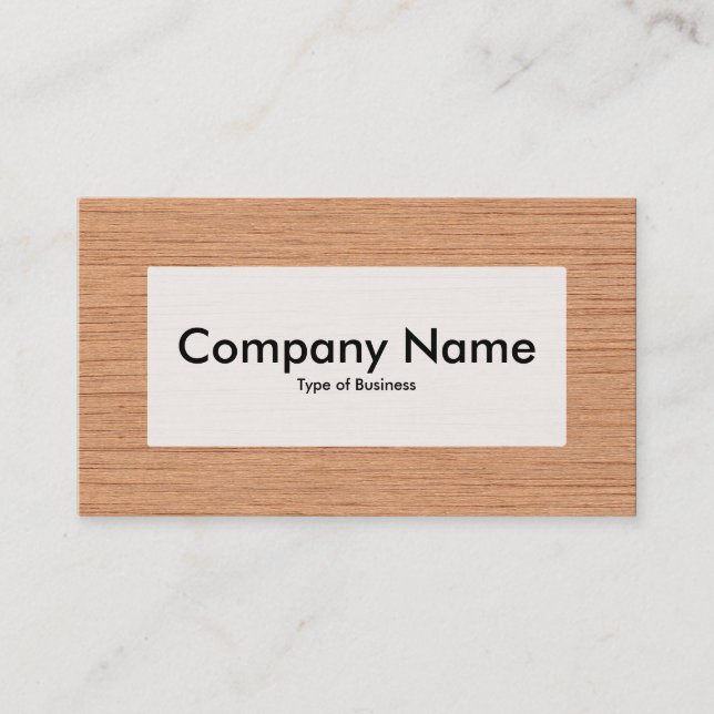 Center Label v3 - Wood 06 Business Card (Front)