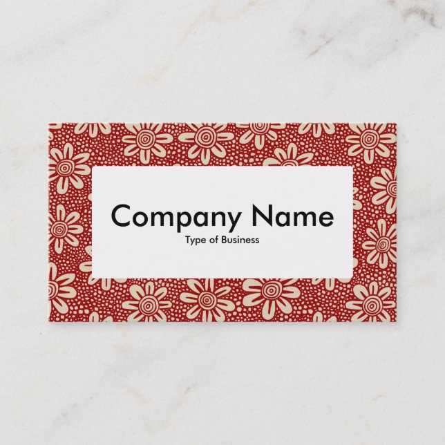 Center Label v4 - 140617 - Ruby Red and Beige Business Card (Front)