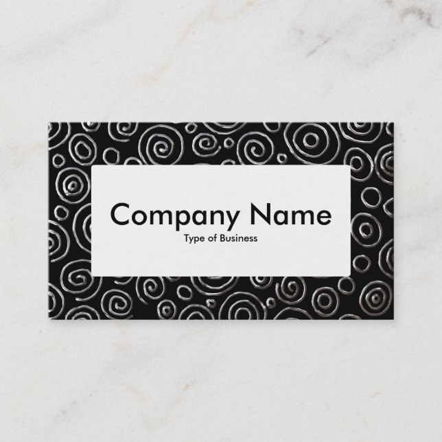 Center Label v4 - Abstract 181112 - Exotic Metal Business Card (Front)