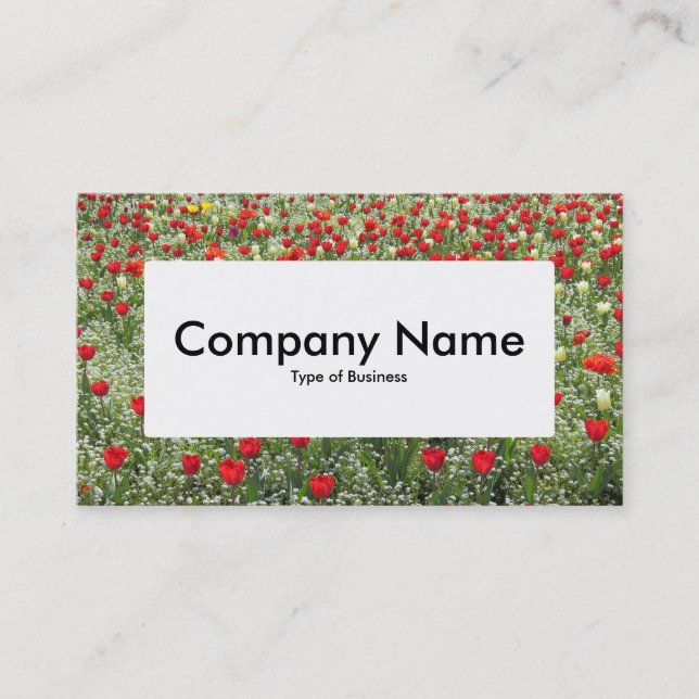 Center Label v4 - Bed of Tulips Business Card (Front)