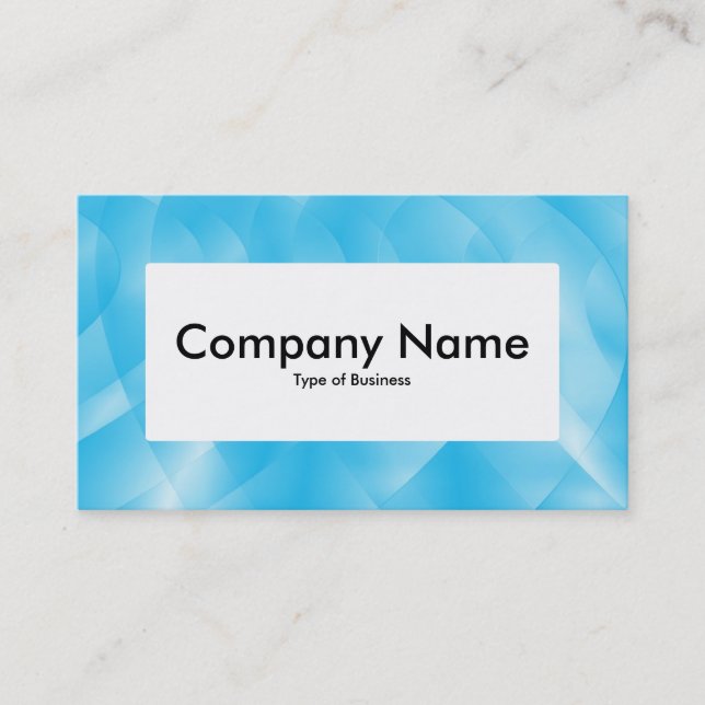 Center Label v4 - Blue Curves Business Card (Front)