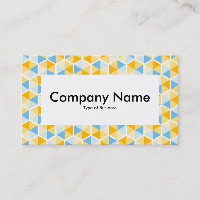 Center Label v4 - Hexagon Pattern 03 Business Card (Front)