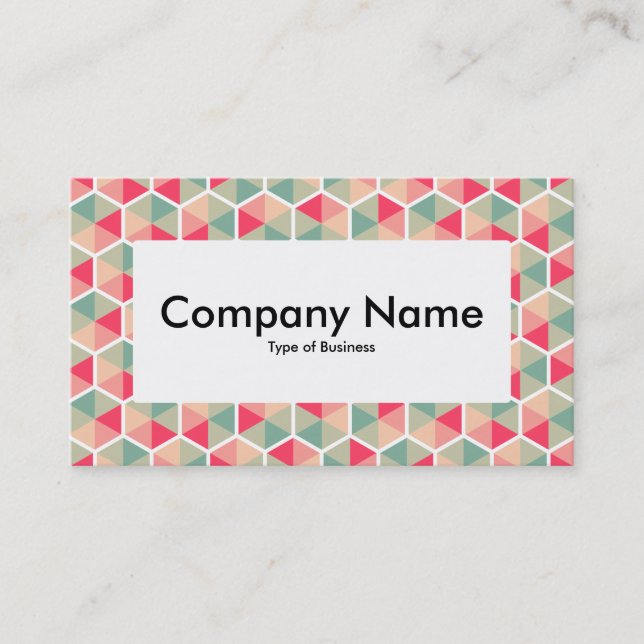 Center Label v4 - Hexagon Pattern 04 Business Card (Front)