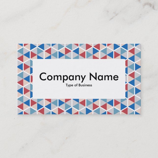 Center Label v4 - Hexagon Pattern 05 Business Card (Front)