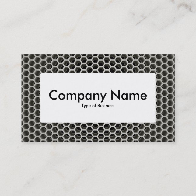 Center Label v4 - Honeycomb Warm Business Card (Front)
