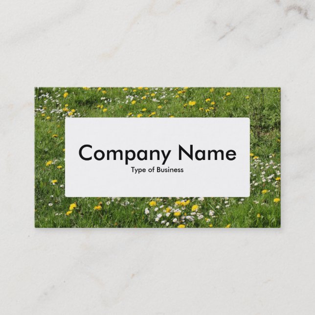 Center Label v4 - Meadow Flowers Business Card (Front)